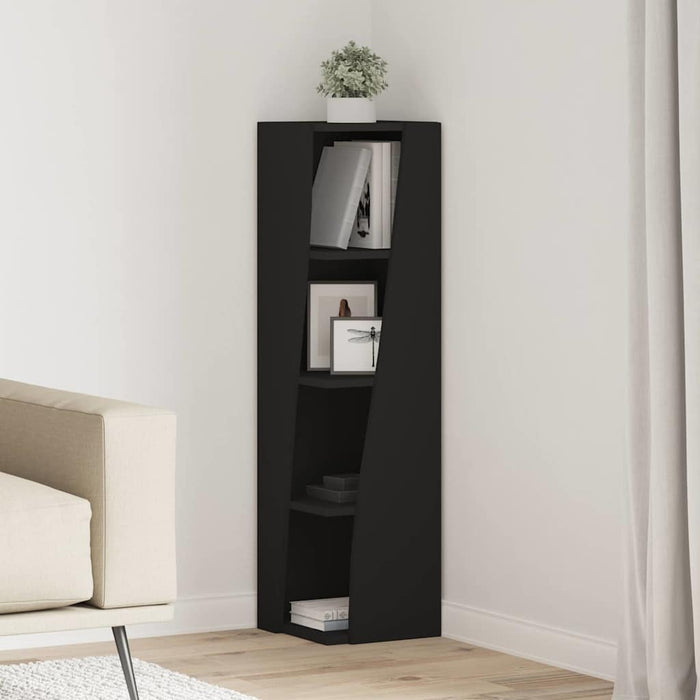 Dulap de colț Negru 27,5x27x102cm Lemn compozit - WALTI WALTI
