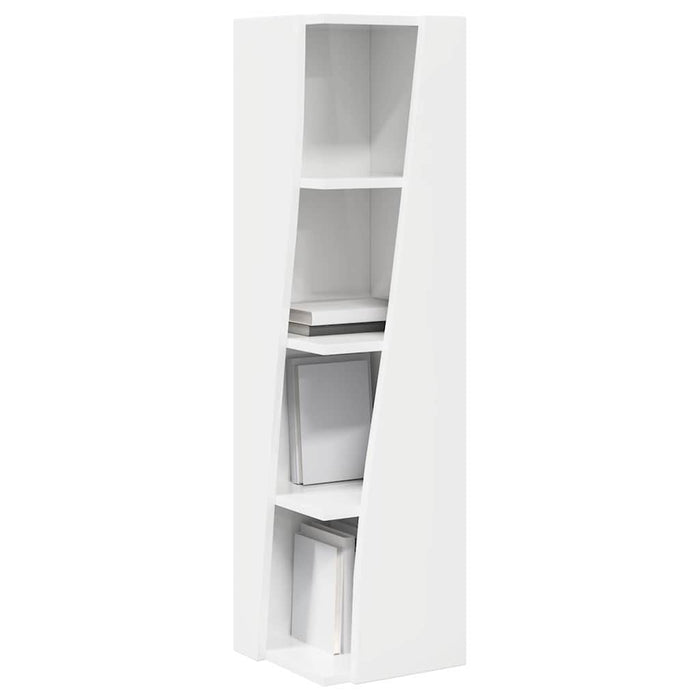 Dulap de colț Alb lucios 27,5x27x102cm Lemn compozit - WALTI WALTI