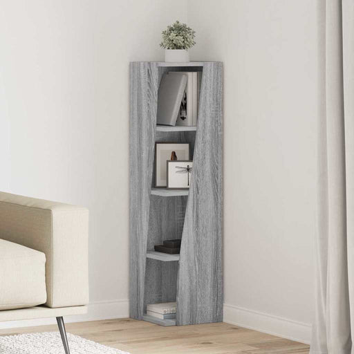 Dulap de colț Gri Sonoma 27,5x27x102cm Lemn compozit - WALTI WALTI