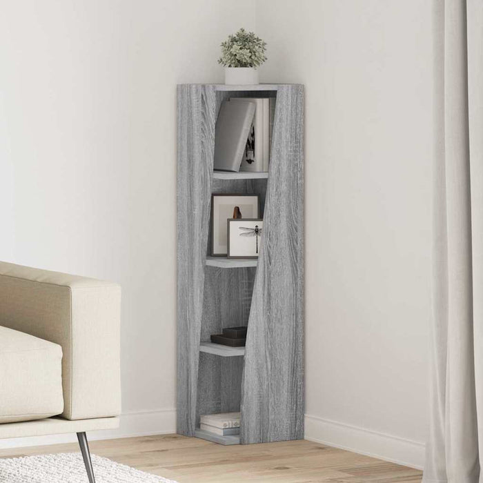 Dulap de colț Gri Sonoma 27,5x27x102cm Lemn compozit - WALTI WALTI