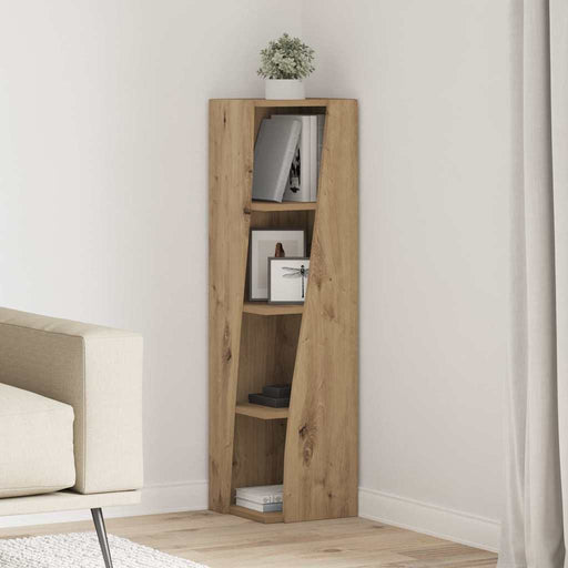 Dulap de colț Stejar Artizanal 27,5x27x102cm Lemn compozit - WALTI WALTI