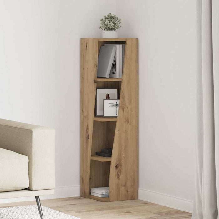 Dulap de colț Stejar Artizanal 27,5x27x102cm Lemn compozit - WALTI WALTI