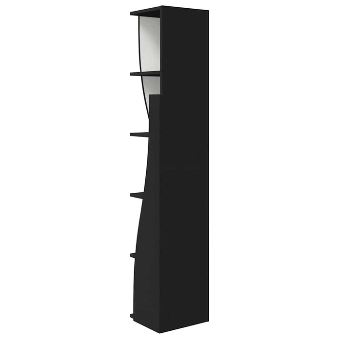 Dulap de colț Negru 27,5x27x140cm Lemn compozit - WALTI WALTI