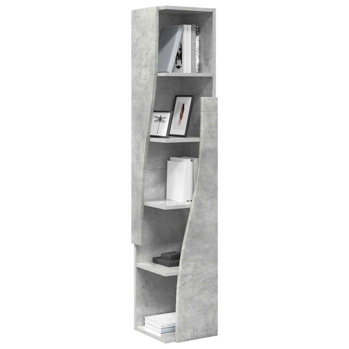 Dulap de colț 27,5x27x140cm Lemn prelucrat Gri din beton WALTI