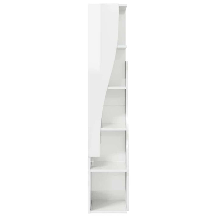 Dulap de colț Alb lucios 27,5x27x140cm Lemn compozit - WALTI WALTI
