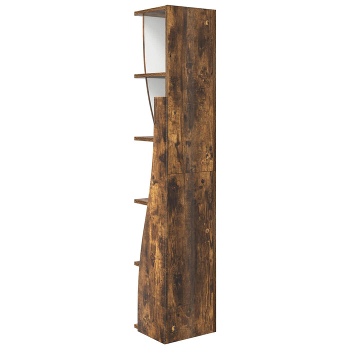 Dulap de colț 27,5x27x140cm Lemn prelucrat Stejar fumuriu WALTI