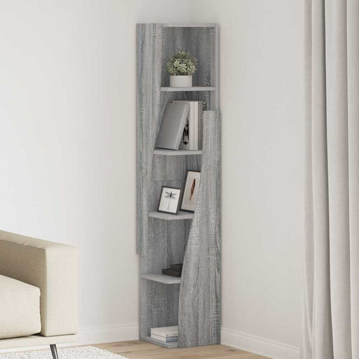 Dulap de colț Gri Sonoma 27,5x27x140cm Lemn compozit - WALTI WALTI