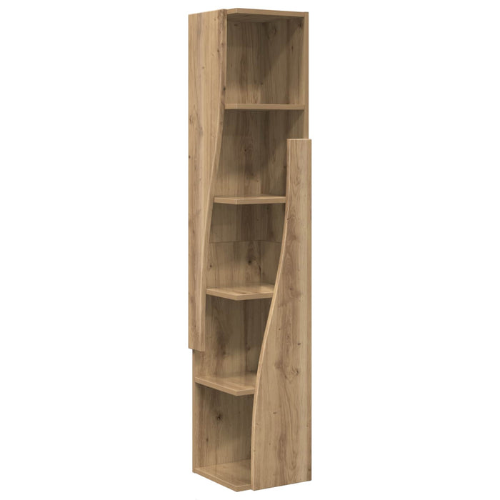Dulap de colț 27,5x27x140cm Lemn prelucrat Stejar Artizanal WALTI