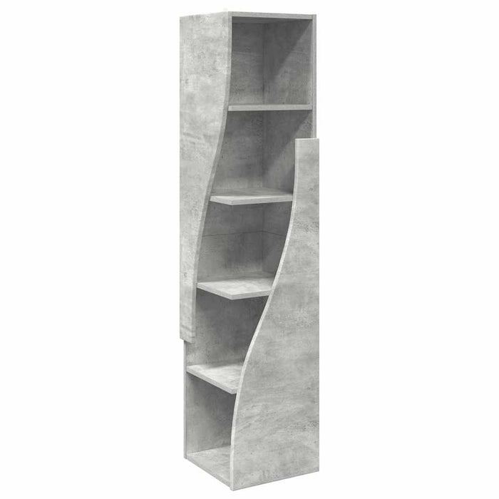 Dulap de colț Gri din beton 32x32x140cm Lemn compozit - WALTI WALTI