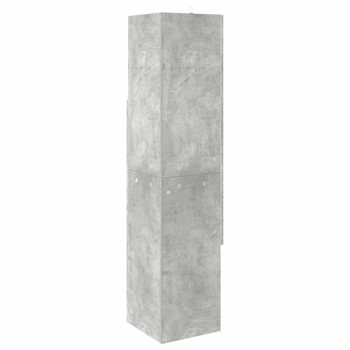 Dulap de colț Gri din beton 32x32x140cm Lemn compozit - WALTI WALTI
