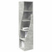 Dulap de colț Gri din beton 32x32x140cm Lemn compozit - WALTI WALTI
