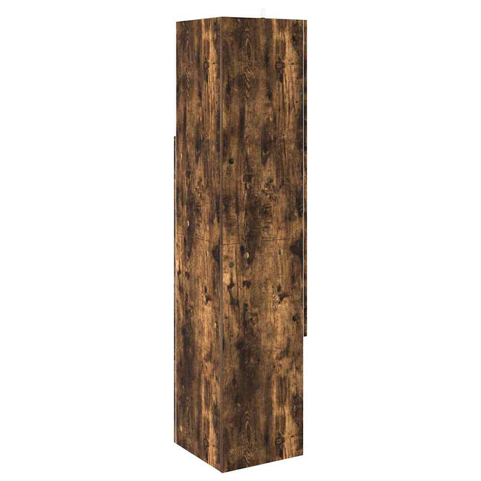 Dulap de colț Stejar fumuriu 32x32x140cm Lemn compozit WALTI