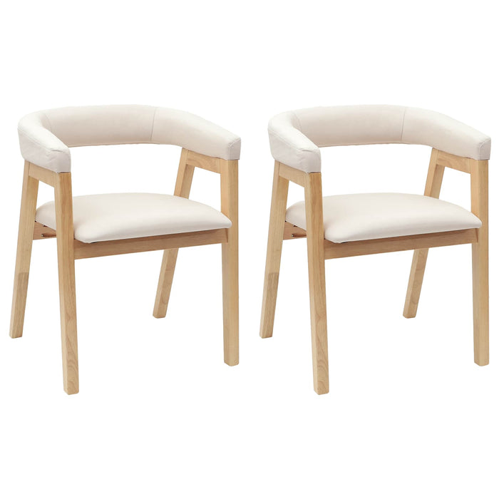 Scaune de dining 2 pcs natural 54 x 57 x 73 cm - WALTI WALTI