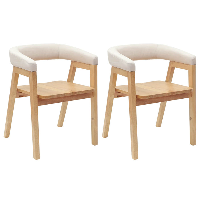 Scaune de dining 2 pcs natural 54 x 57 x 73 cm - WALTI WALTI