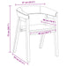 Scaune de dining 2 pcs natural 54 x 57 x 73 cm - WALTI WALTI