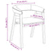 Scaune de dining 2 pcs natural 54 x 57 x 73 cm - WALTI WALTI