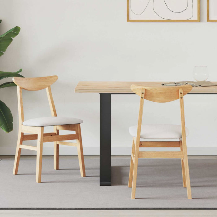 Scaune de dining 2 pcs natural 42 x 47.5 x 81 cm - WALTI WALTI