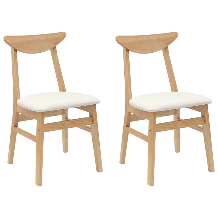 Scaune de dining 2 pcs natural 42 x 47.5 x 81 cm - WALTI WALTI
