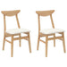 Scaune de dining 2 pcs natural 42 x 47.5 x 81 cm - WALTI WALTI