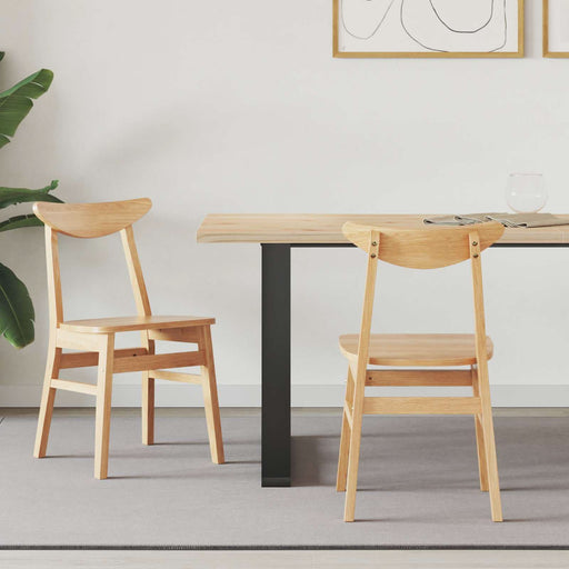 Scaune de dining 2 pcs natural 42 x 47.5 x 81 cm - WALTI WALTI
