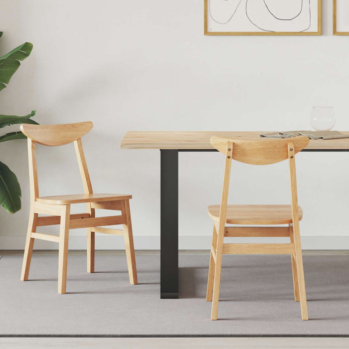 Scaune de dining 2 pcs natural 42 x 47.5 x 81 cm - WALTI WALTI