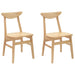 Scaune de dining 2 pcs natural 42 x 47.5 x 81 cm - WALTI WALTI