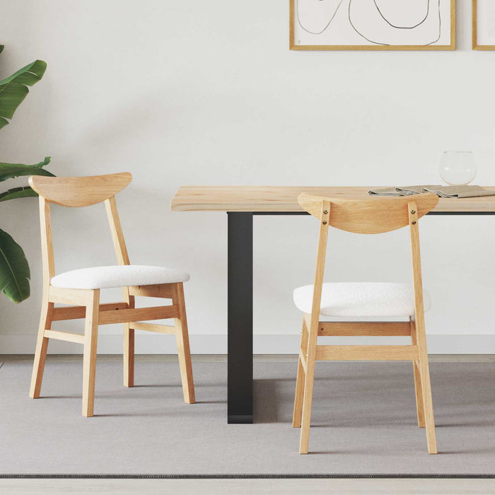Scaune de dining 2 pcs natural 42 x 47.5 x 81 cm - WALTI WALTI