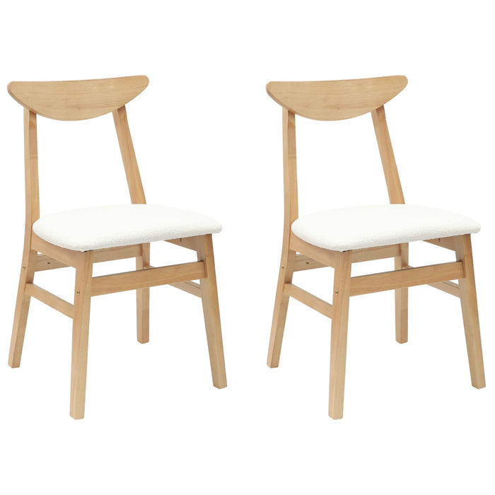 Scaune de dining 2 pcs natural 42 x 47.5 x 81 cm - WALTI WALTI