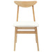 Scaune de dining 2 pcs natural 42 x 47.5 x 81 cm - WALTI WALTI
