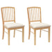 Scaune de dining 2 pcs natural 50 x 52,5 x 91 cm - WALTI WALTI
