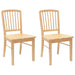 Scaune de dining 2 pcs natural 50 x 52,5 x 91 cm - WALTI WALTI