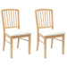 Scaune de dining 2 pcs natural 50 x 52,5 x 91 cm - WALTI WALTI
