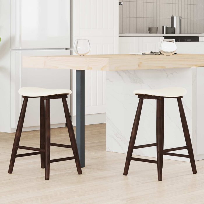 Scaune de dining 2 pcs Maro deschis 46 x 37 x 63 cm - WALTI WALTI