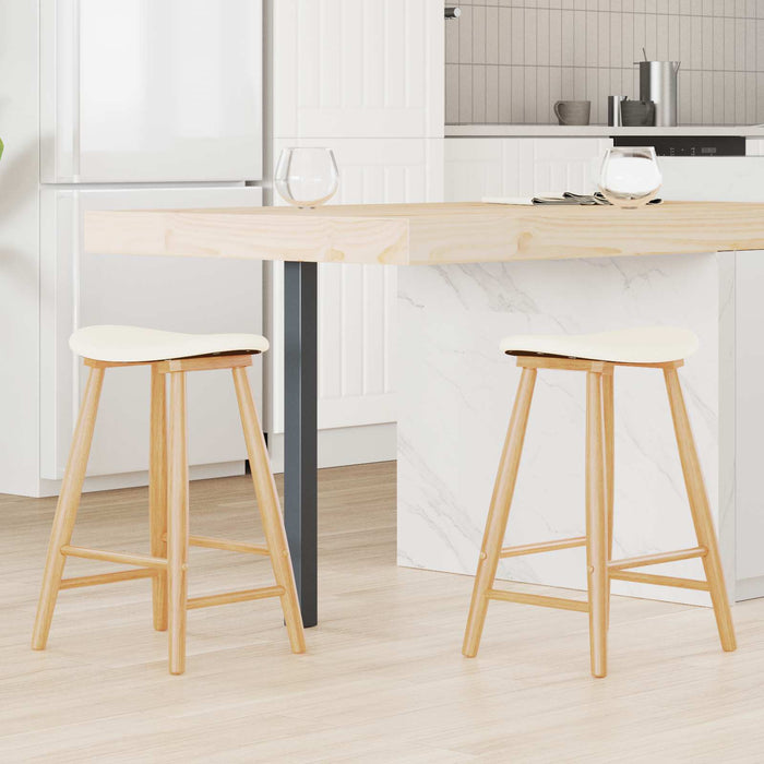 Scaune de dining 2 pcs natural 46 x 37 x 63 cm - WALTI WALTI