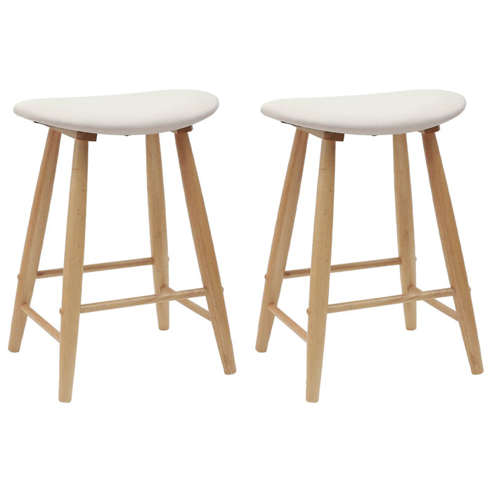 Scaune de dining 2 pcs natural 46 x 37 x 63 cm - WALTI WALTI