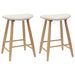 Scaune de dining 2 pcs natural 46 x 37 x 63 cm - WALTI WALTI