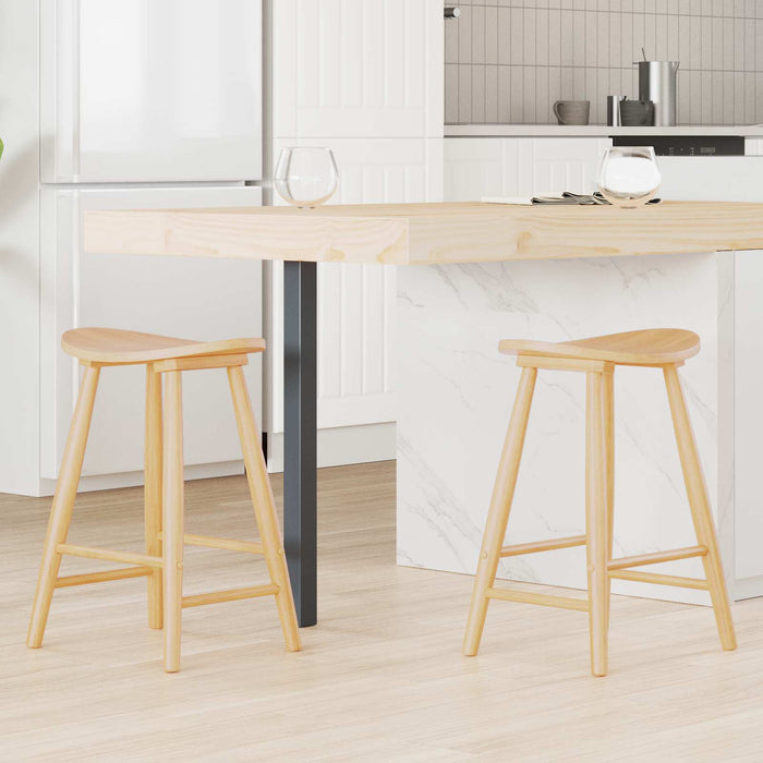Scaune de dining 2 pcs natural 46 x 37 x 63 cm - WALTI WALTI