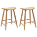 Scaune de dining 2 pcs natural 46 x 37 x 63 cm - WALTI WALTI