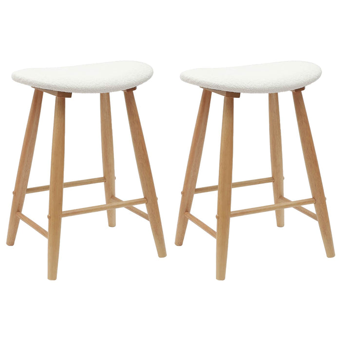 Scaune de dining 2 pcs natural 46 x 37 x 63 cm - WALTI WALTI