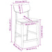 Scaune de dining 2 pcs Alb 48 x 49 x 95 cm - WALTI WALTI