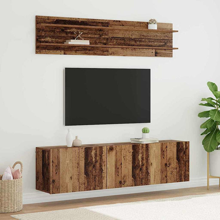 Unități TV Pe perete 6 pcs Lemn vechi Lemn compozit - WALTI WALTI