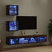 Unități TV de perete cu LED 5 pcs Lemn vechi 100 x 30 x 30 cm - WALTI WALTI