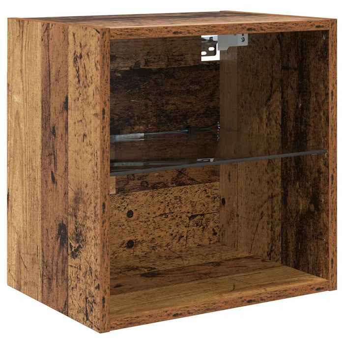 Unități TV de perete cu LED 5 pcs Lemn vechi 100 x 30 x 30 cm - WALTI WALTI