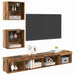 Unități TV de perete cu LED 5 pcs Lemn vechi 100 x 30 x 30 cm - WALTI WALTI