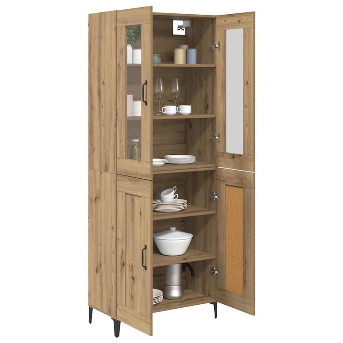 Bufet Stejar Artizanal 69,5 x 34 x 180 cm Lemn compozit - WALTI WALTI