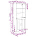 Bufet Stejar Artizanal 69,5 x 34 x 180 cm Lemn compozit - WALTI WALTI