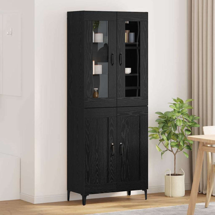 Bufet Stejar Negru 69,5 x 34 x 180 cm Lemn compozit - WALTI WALTI