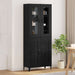 Bufet Stejar Negru 69,5 x 34 x 180 cm Lemn compozit - WALTI WALTI