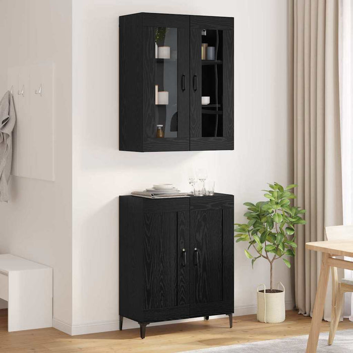 Bufet Stejar Negru 69,5 x 34 x 180 cm Lemn compozit - WALTI WALTI