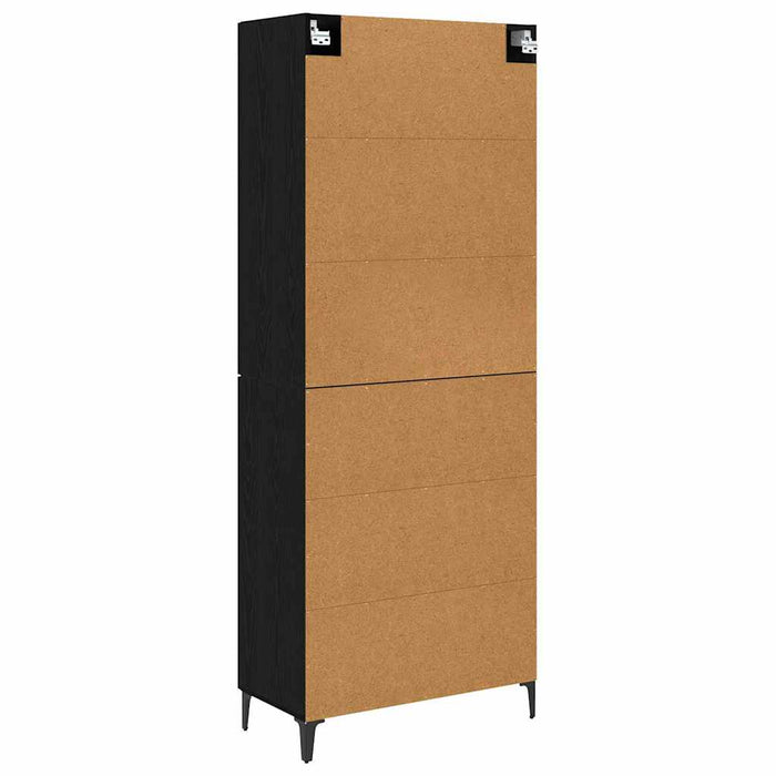 Bufet Stejar Negru 69,5 x 34 x 180 cm Lemn compozit - WALTI WALTI